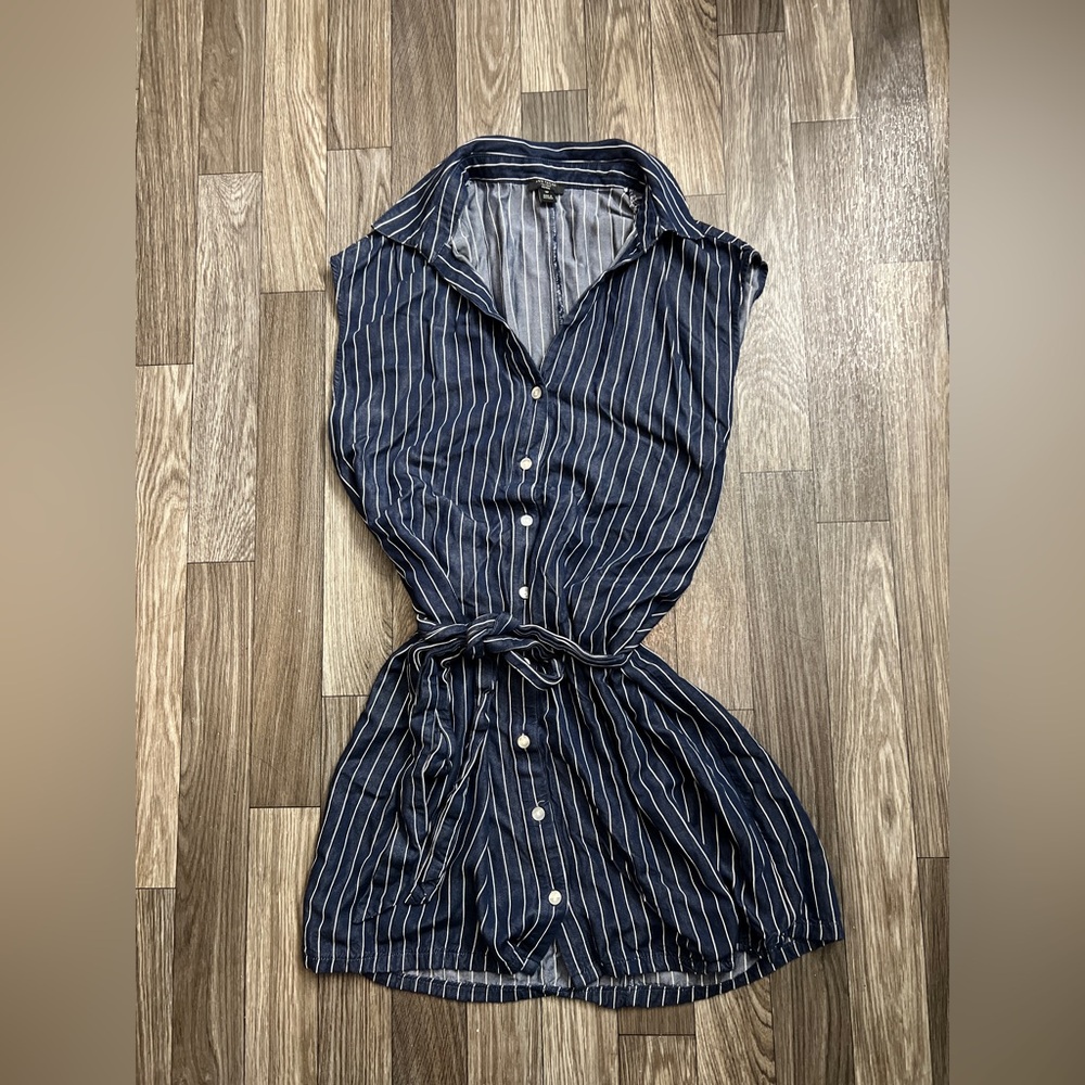 Ann Taylor Sleeveless Shirt Dress Size 10P
